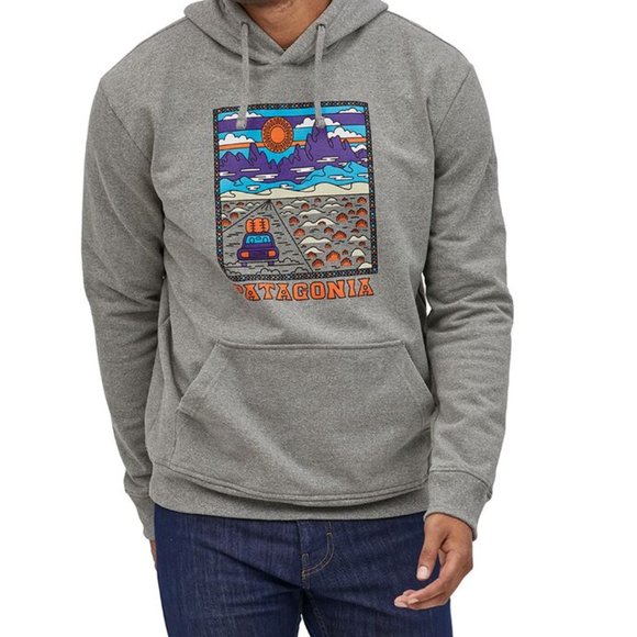 Patagonia Tops - Patagonia Summit Road Uprisal Graphic Pullover Hoodie Size Small